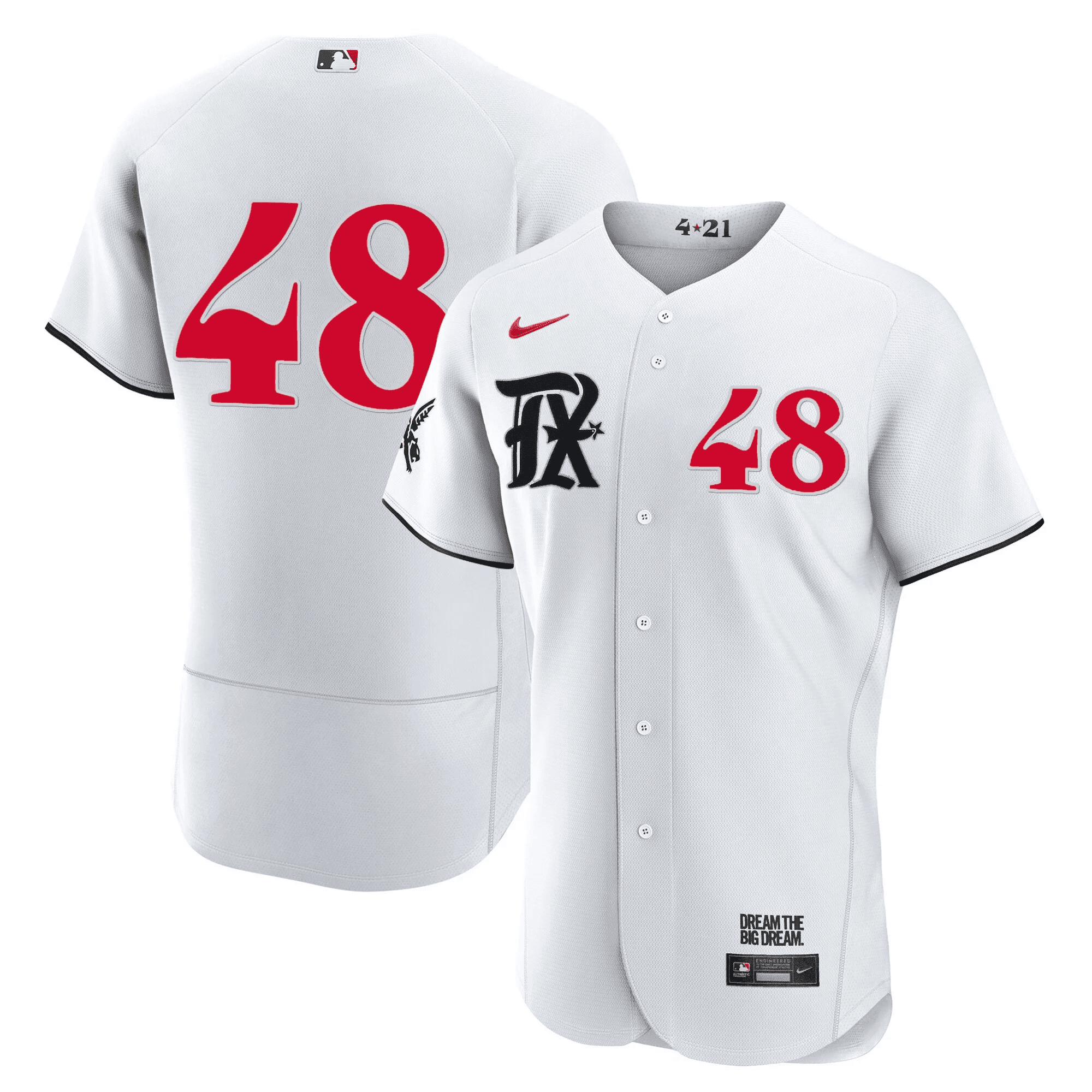 Jacob DeGrom Men's Texas Rangers 2023 City Connect Collection Flex White Jersey - All Stitched