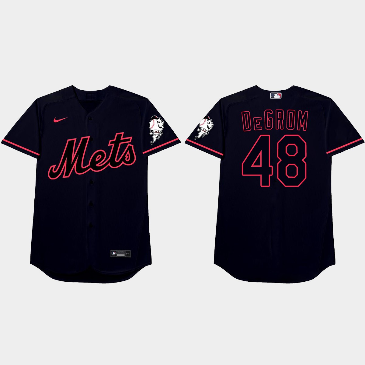 Jacob deGrom Nickname Mets 2021 Players' Weekend Degrom Jersey - Black