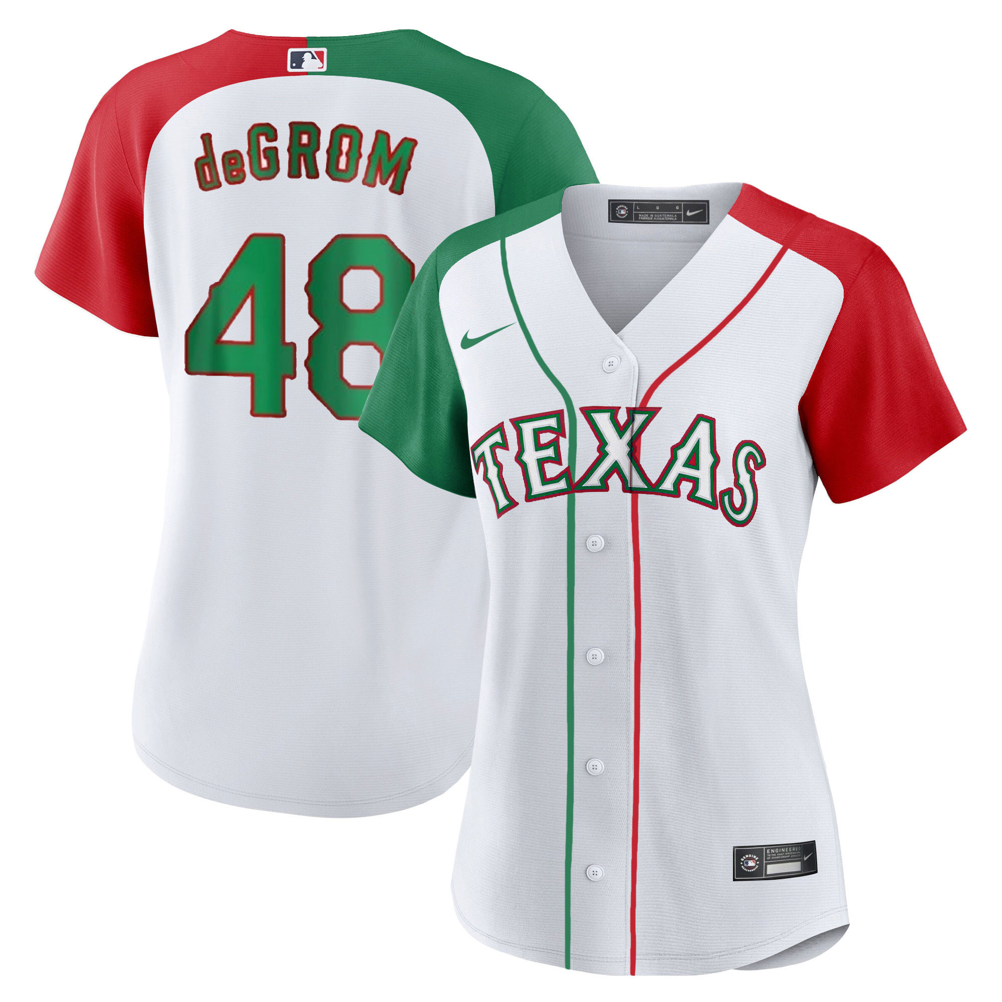 Jacob Degrom Women's Texas Rangers Mexican Alternate Jersey - All Stitched