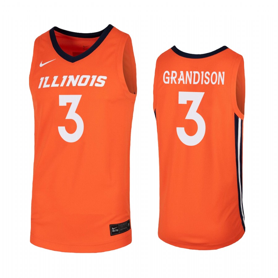 Jacob Grandison Illinois Fighting Illini Orange Jersey College