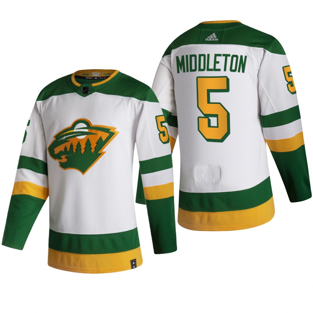 Jacob Middleton #5 Wild Reverse Retro White Jersey