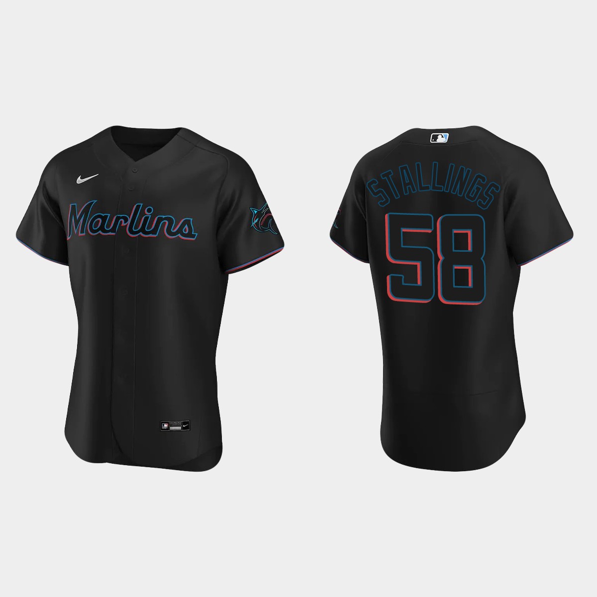 Jacob Stallings Miami Marlins Alternate Jersey – Black