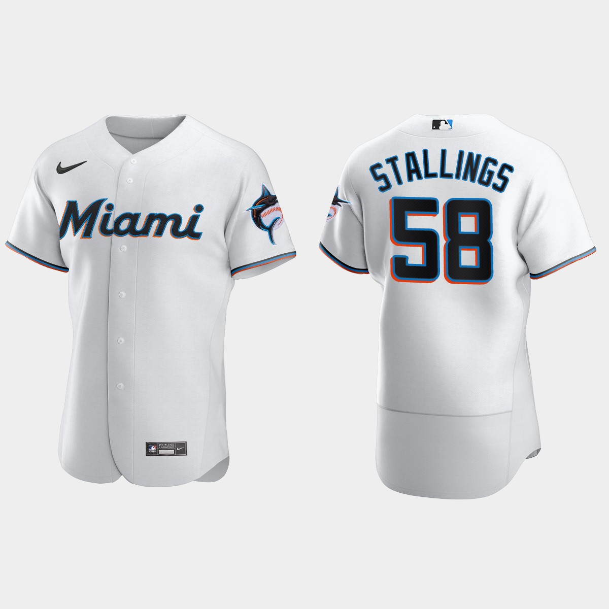 Jacob Stallings Miami Marlins Home Jersey – White
