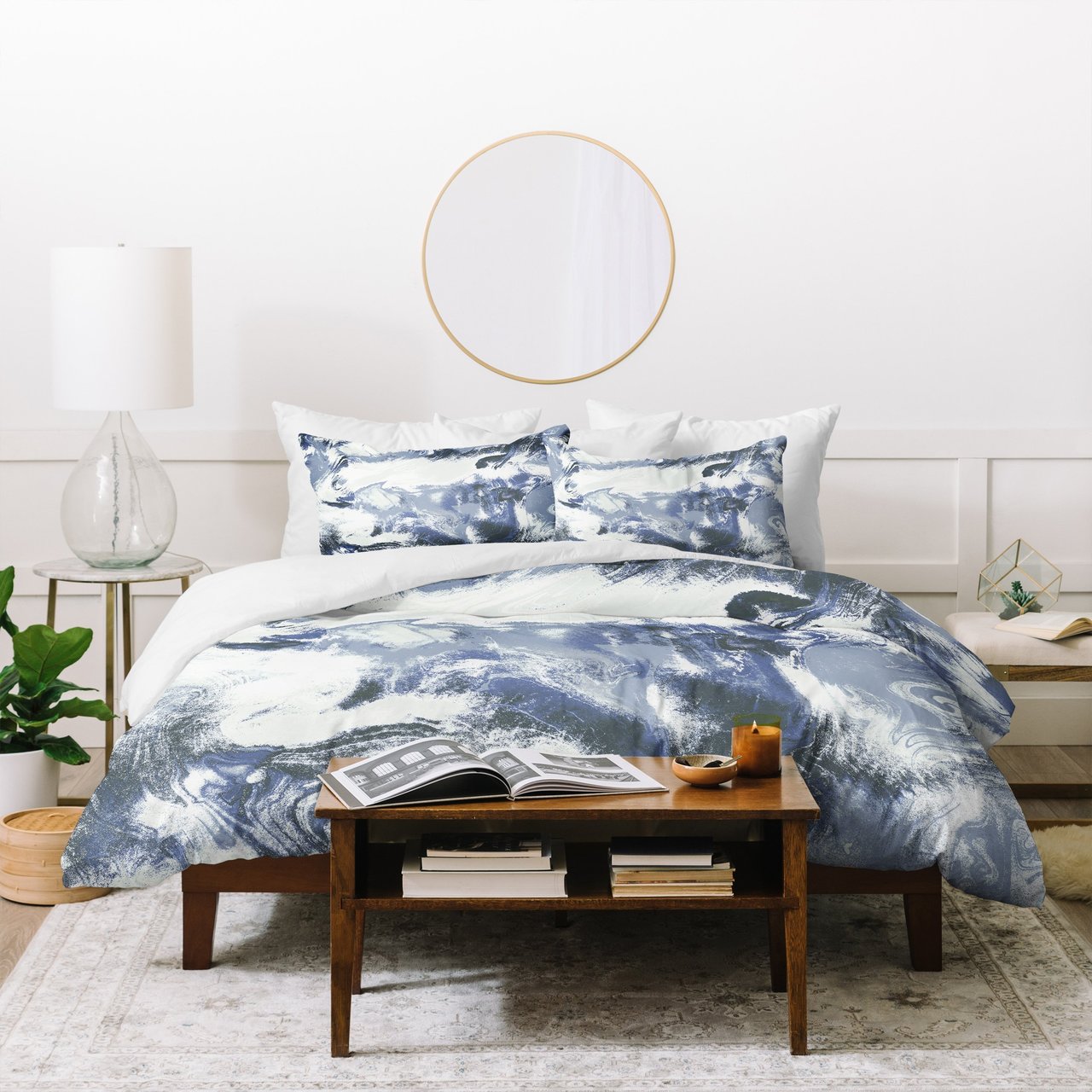 Jacqueline Maldonado Marble Mist Blue Duvet Cover Bedding Set