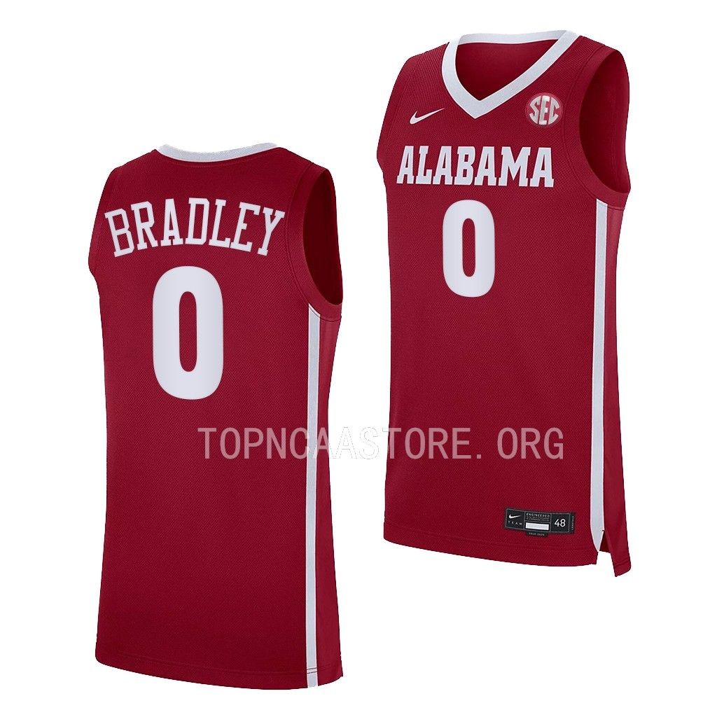 Jaden Bradley Alabama Crimson Tide #0 Crimson College Jersey