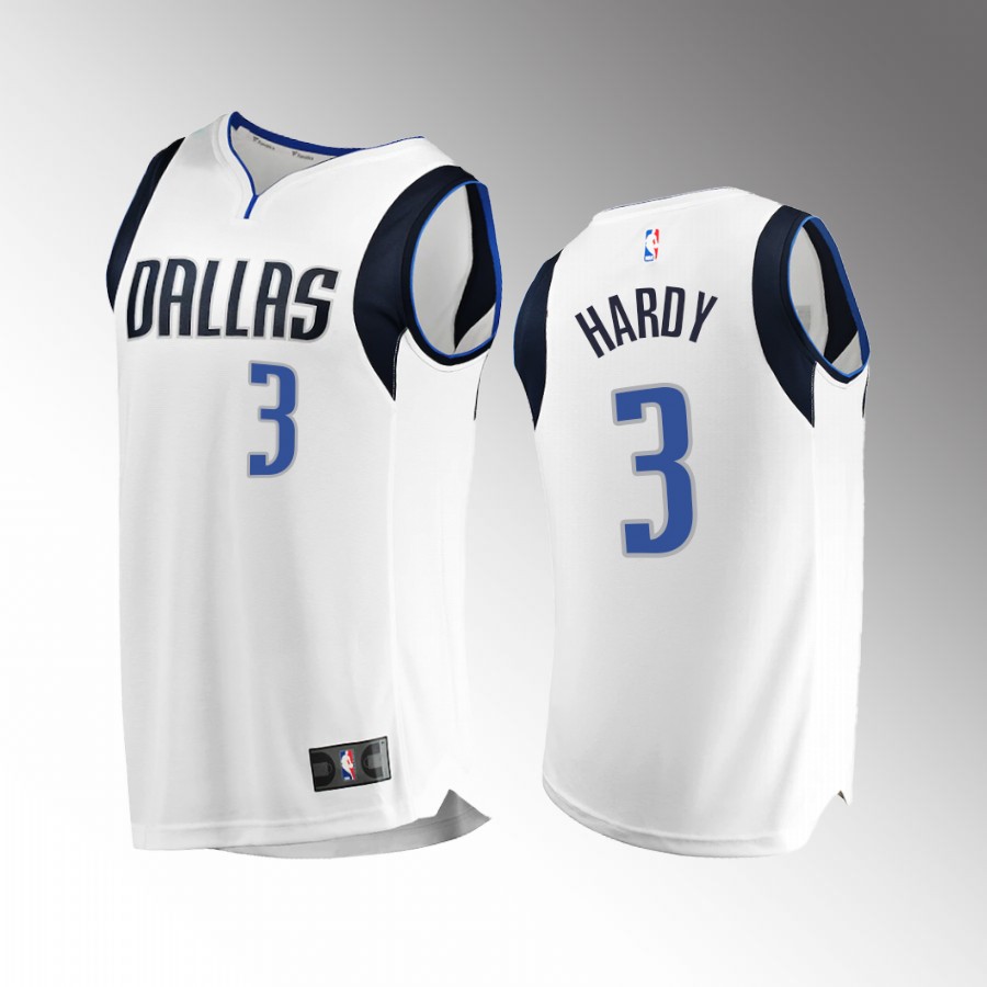 Jaden Hardy Mavericks #3 White Jersey Fast Break 2022-23