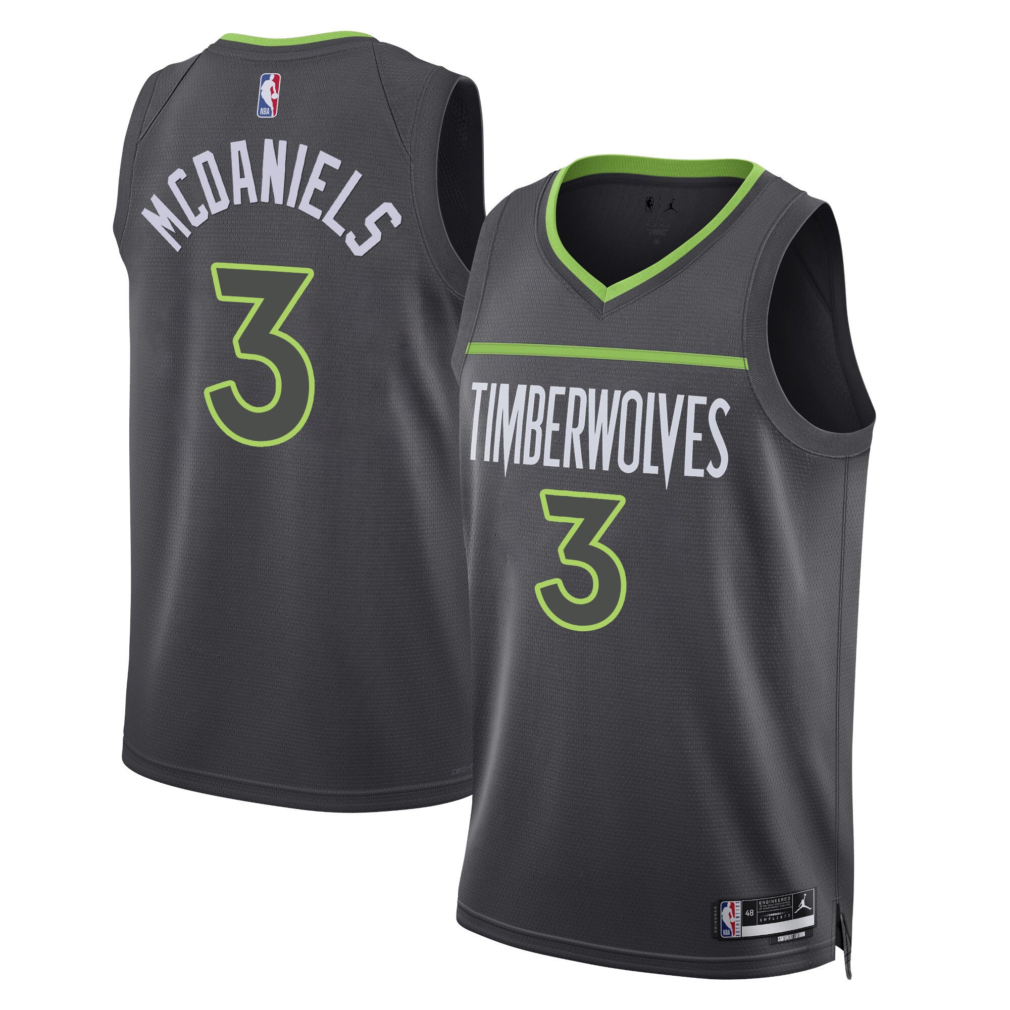 Jaden Mcdaniels Men's Minnesota Timberwolves Swingman Statement Jersey - All Stitched