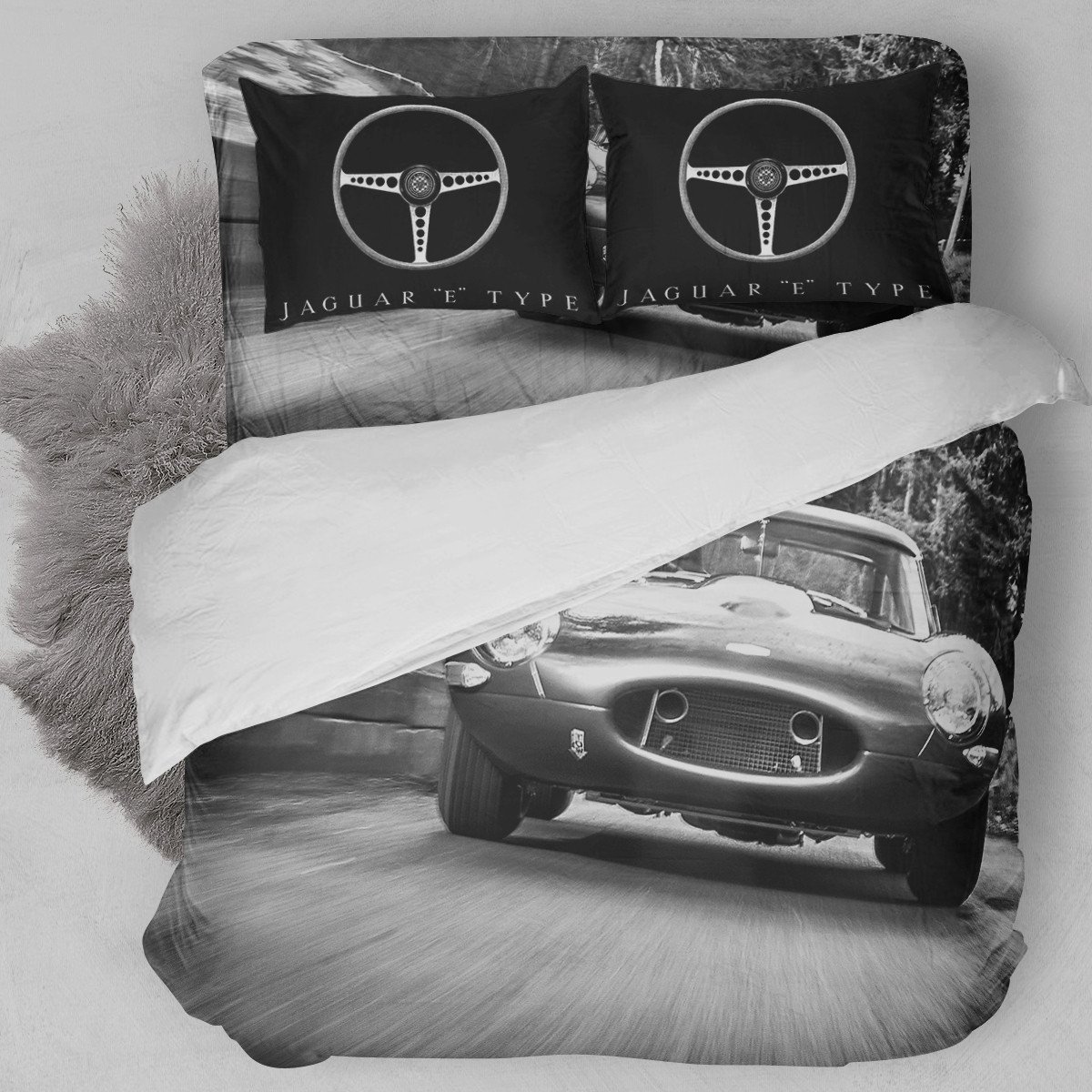 Jaguar E-Type Lightweight Duvet Cover Bedding Set