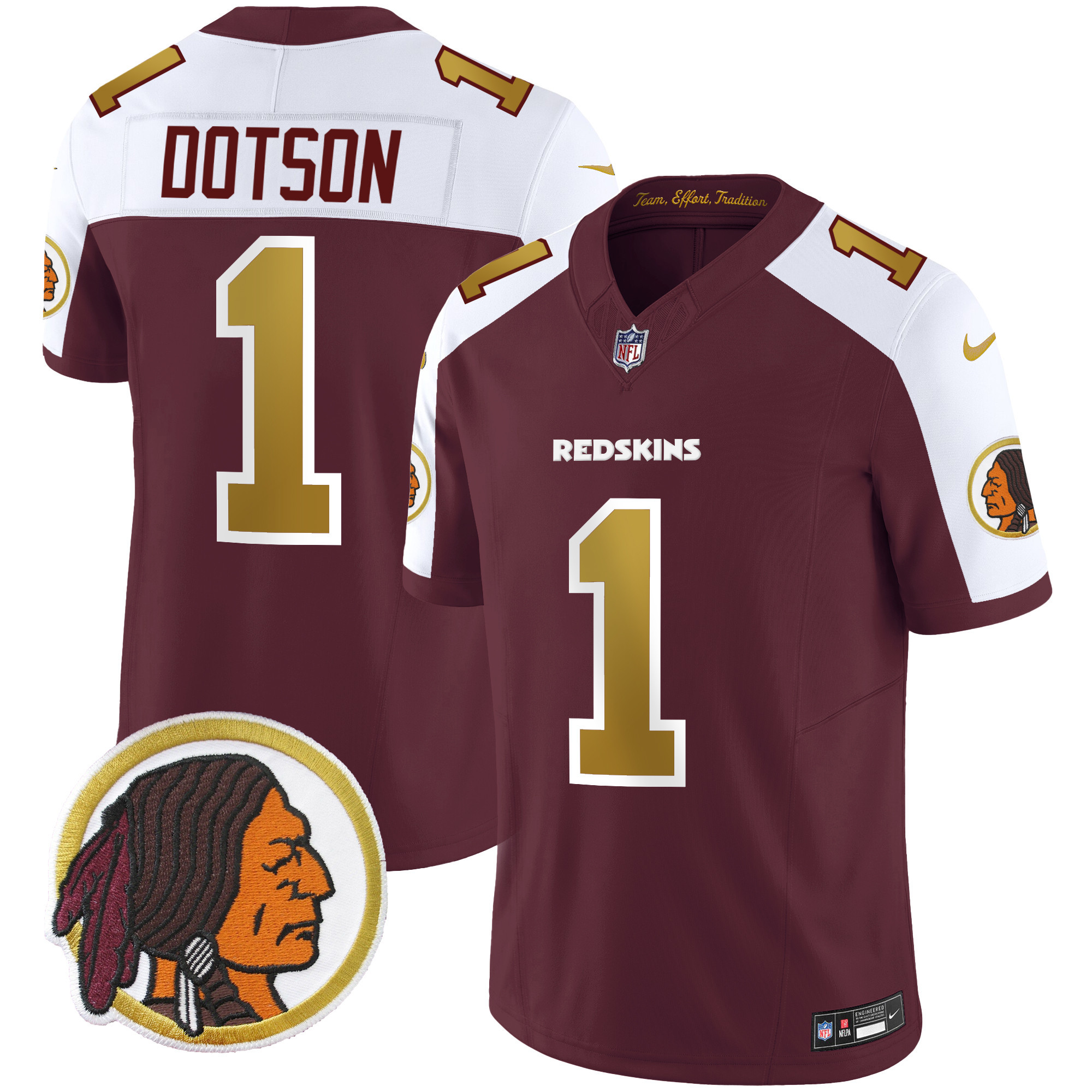 Jahan Dotson Men's Washington Redskins Throwback Vapor Limited Burgundy Alternate Jersey - All Stitched 