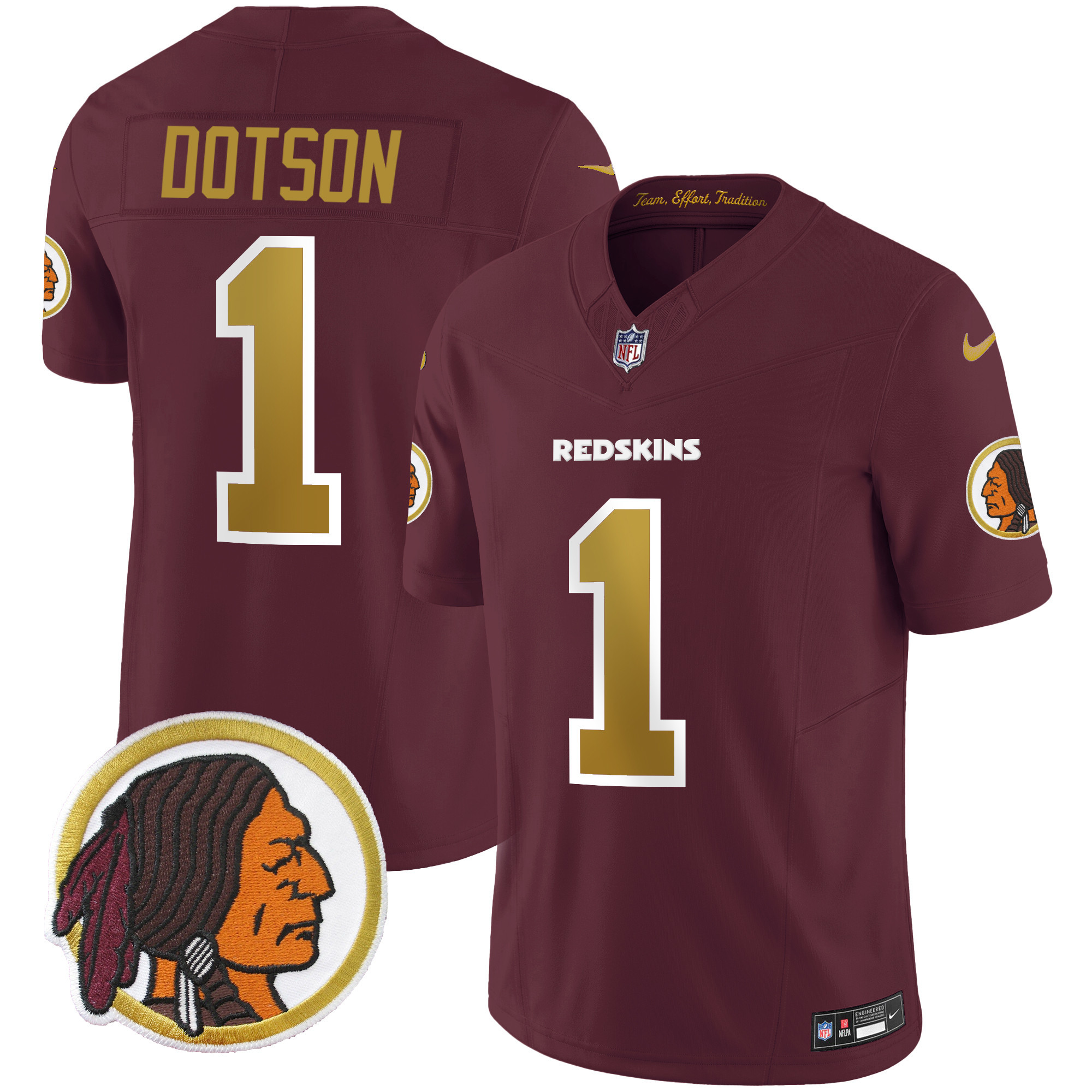 Jahan Dotson Men's Washington Redskins Throwback Vapor Limited Burgundy Jersey - All Stitched 