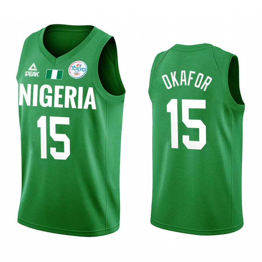 Jahlil Okafor Nigeria #15 Green 2021 Tokyo Olymipcs Limited Jersey