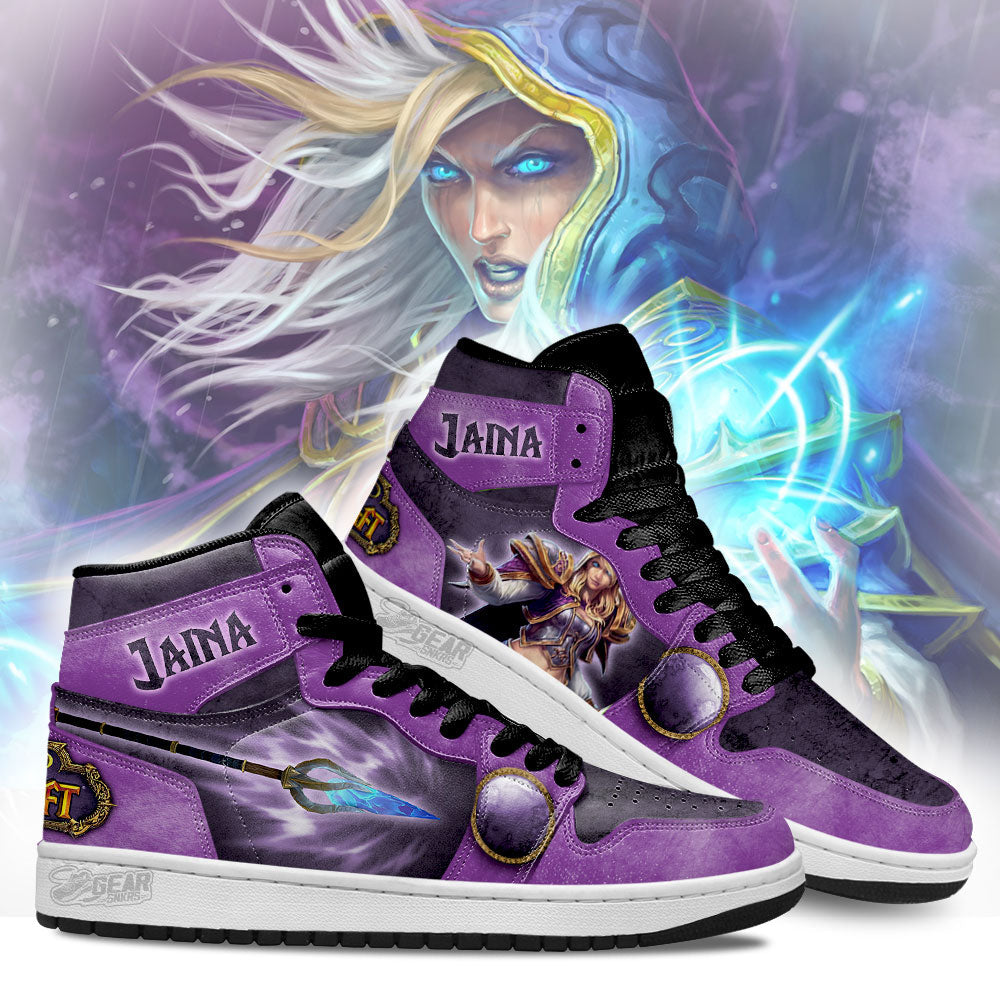 Jaina World of Warcraft JD Sneakers Shoes For Fans, Air Jordan Hightop
