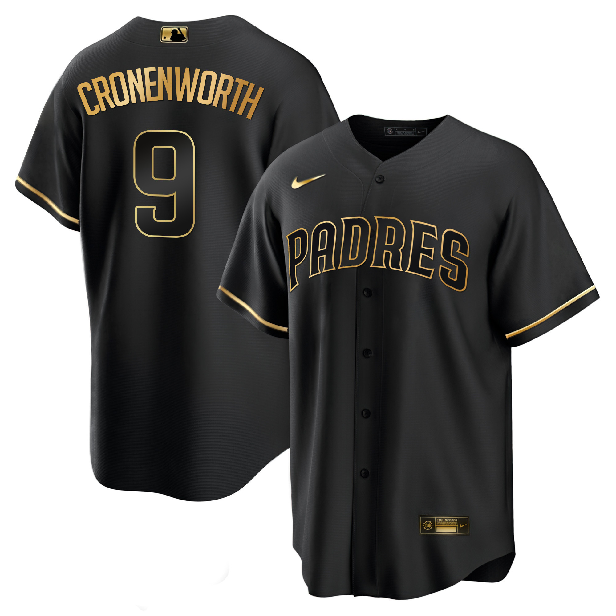Jake Cronenworth Men's San Diego Padres Black Limited & Gold Cool Black Gold Jersey - All Stitched