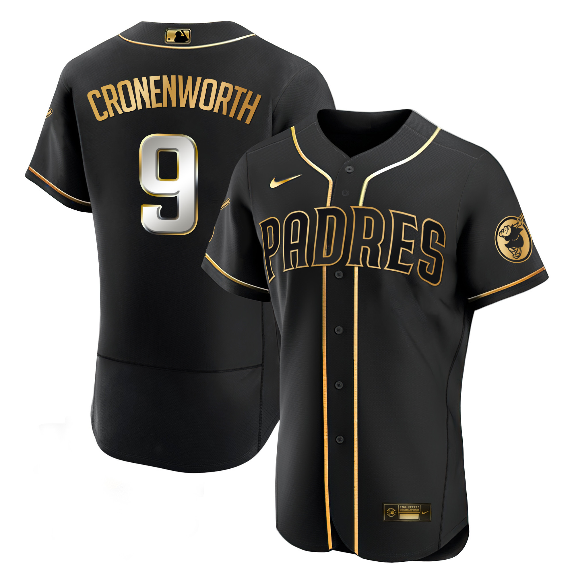 Jake Cronenworth Men's San Diego Padres Black Limited & Gold Flex Black Limited Jersey - All Stitched