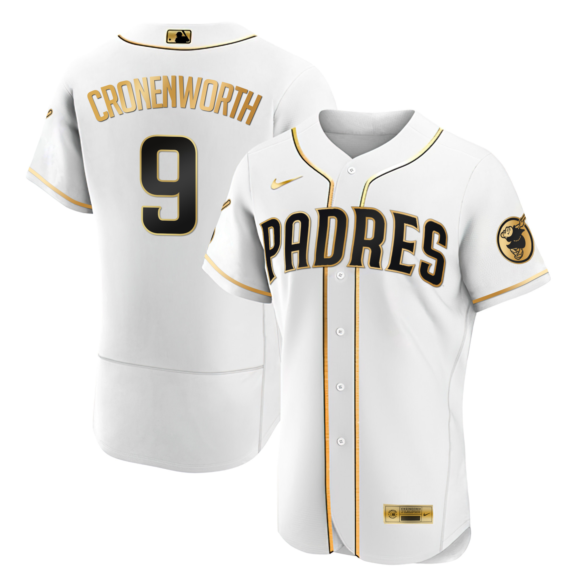 Jake Cronenworth Men's San Diego Padres Black Limited & Gold Flex White Gold Jersey - All Stitched