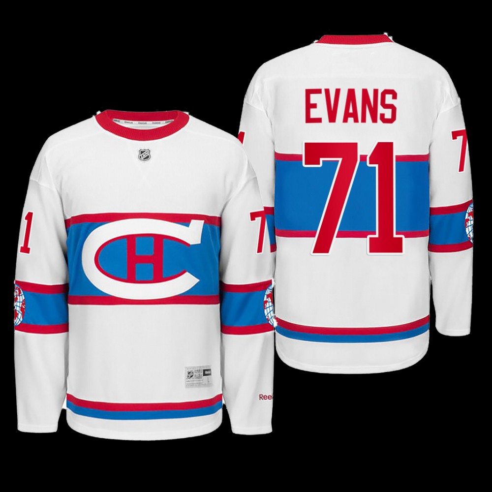 Jake Evans Montreal Canadiens Winter Classic 2016 White Throwback Jersey