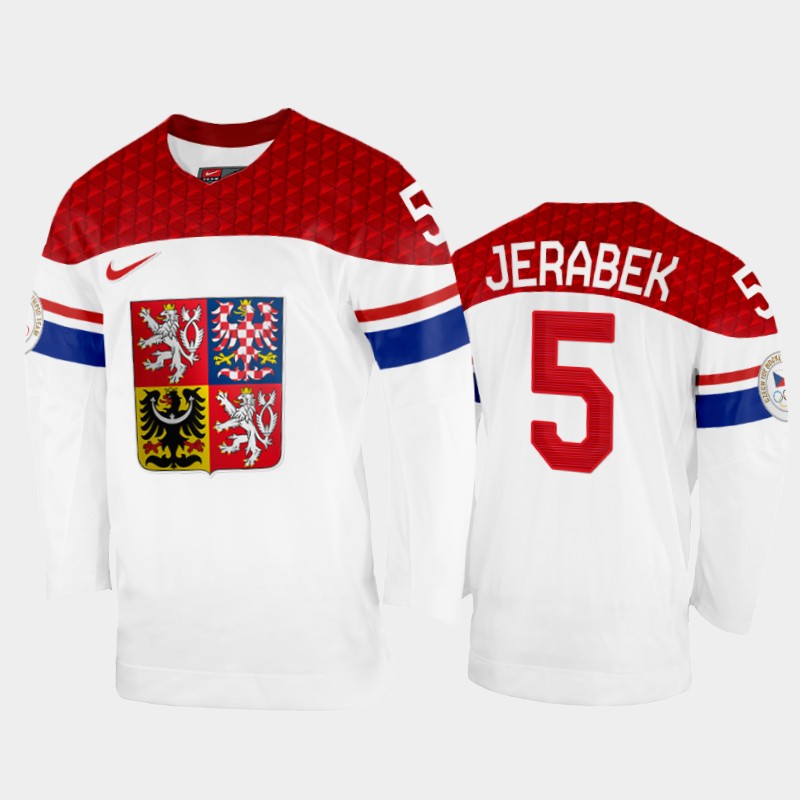 Jakub Jerabek Czech Republic White Home Jersey 2022 Winter Olympics