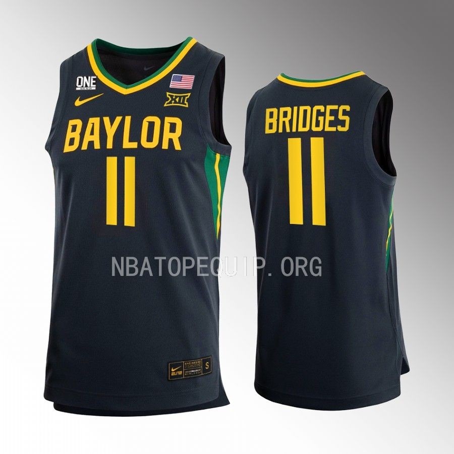 Jalen Bridges Baylor Bears Anthracite Jersey 2022-23 Away
