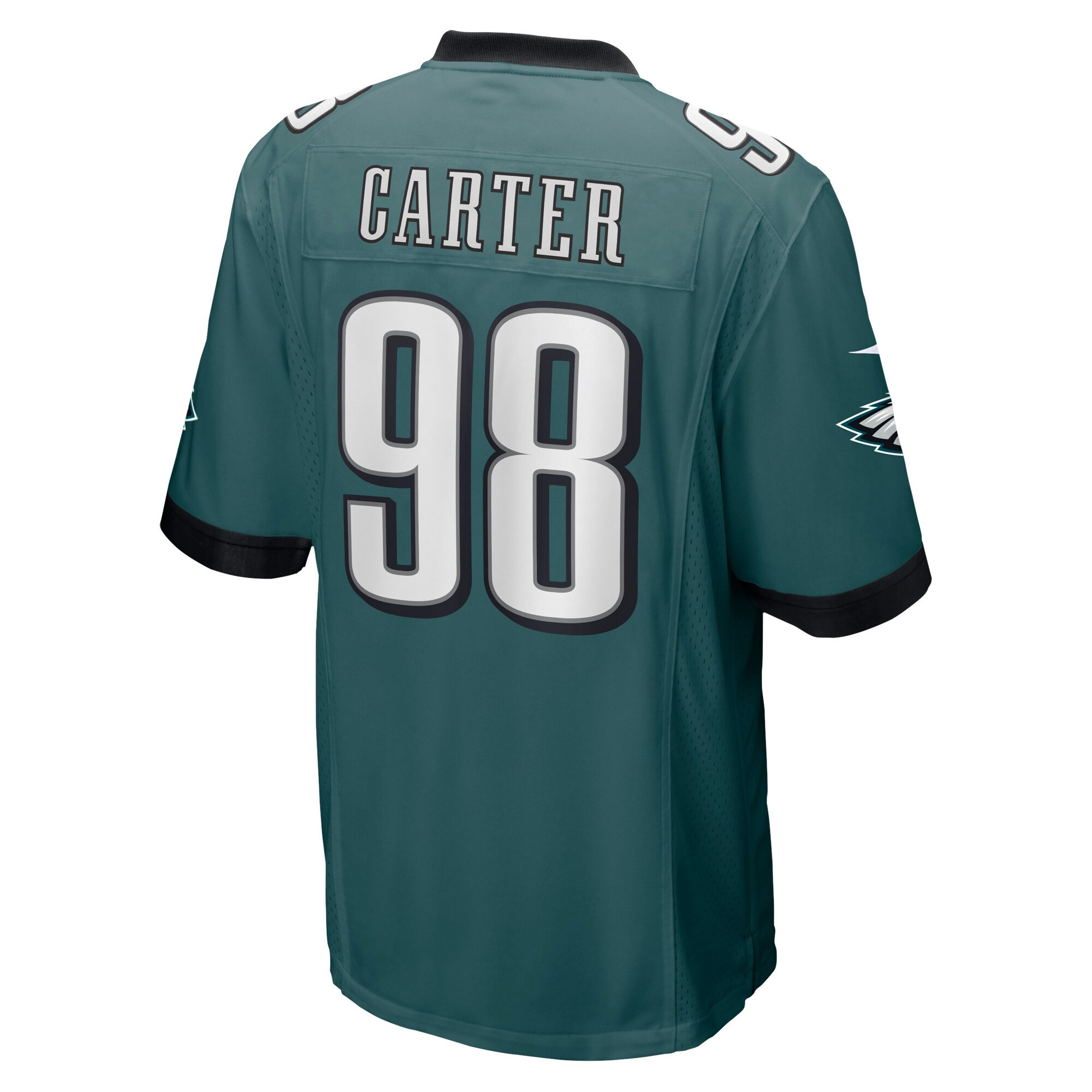Jalen Carter 98 Philadelphia Eagles 2023 NFL Draft Game Stitched Jersey – Midnight Green
