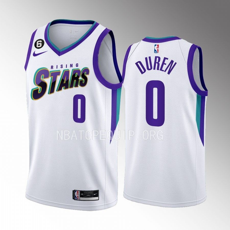Jalen Duren 2023 NBA Rising Stars White Jersey Detroit Pistons #0