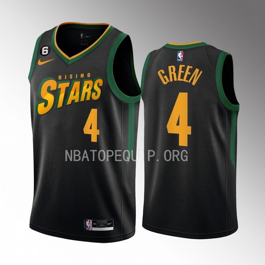 Jalen Green 2023 NBA Rising Stars Jersey Houston Rockets #4 Black Men's Uniform