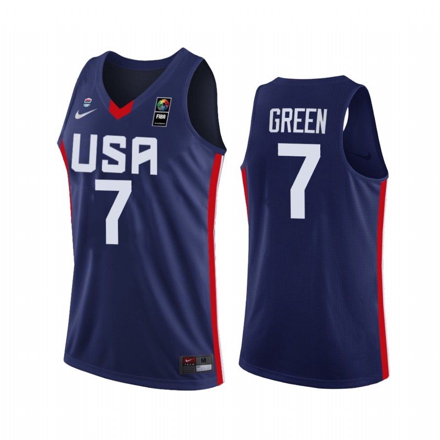 Jalen Green USA #7 Navy Jersey 2018 FIBA Under-17 World Cup MVP No.1 NBA Prospect