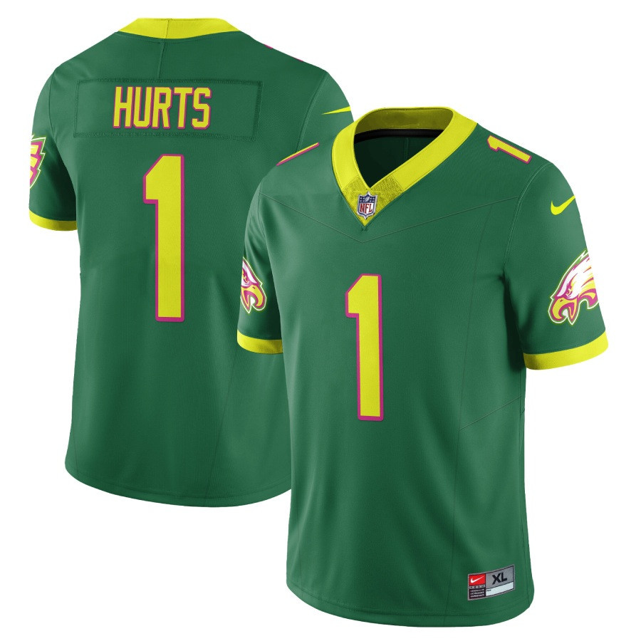 Jalen Hurts Men's Philadelphia Eagles City Edition Vapor Limited V2 Green Jersey - All Stitched