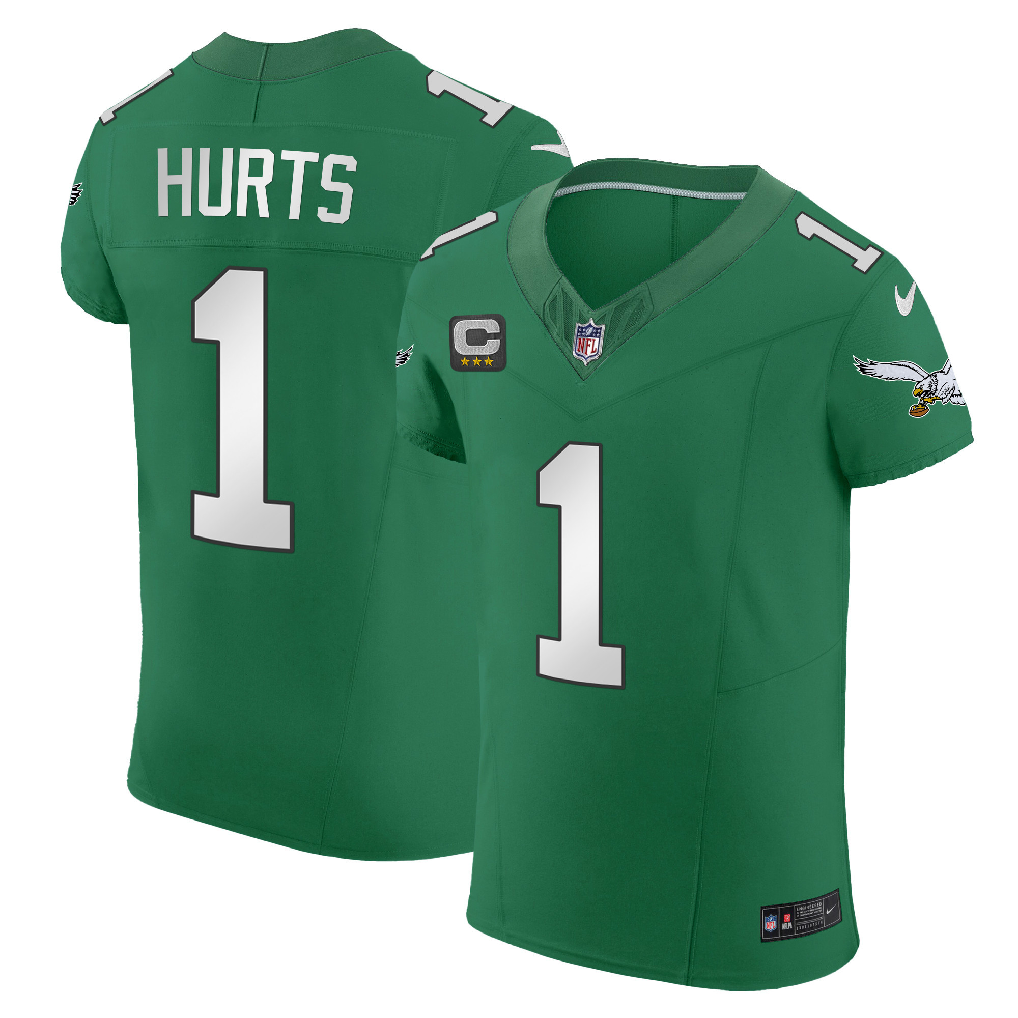 Jalen Hurts Men's Philadelphia Eagles Kelly Green Vapor Elite Jersey - All Stitched