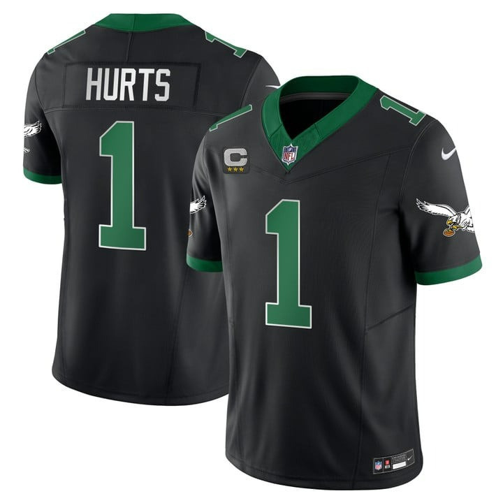 Jalen Hurts Men's Philadelphia Eagles Kelly Green Vapor Limited V2 Kelly Black Jersey - All Stitched