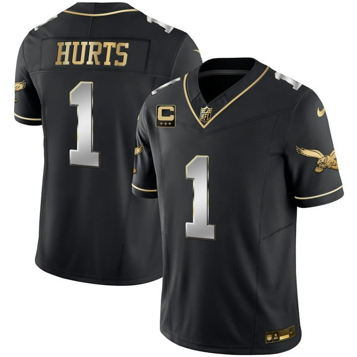 Jalen Hurts Men's Philadelphia Eagles Throwback Kelly Vapor Limited V2 Black Limited Jersey - All Stitched