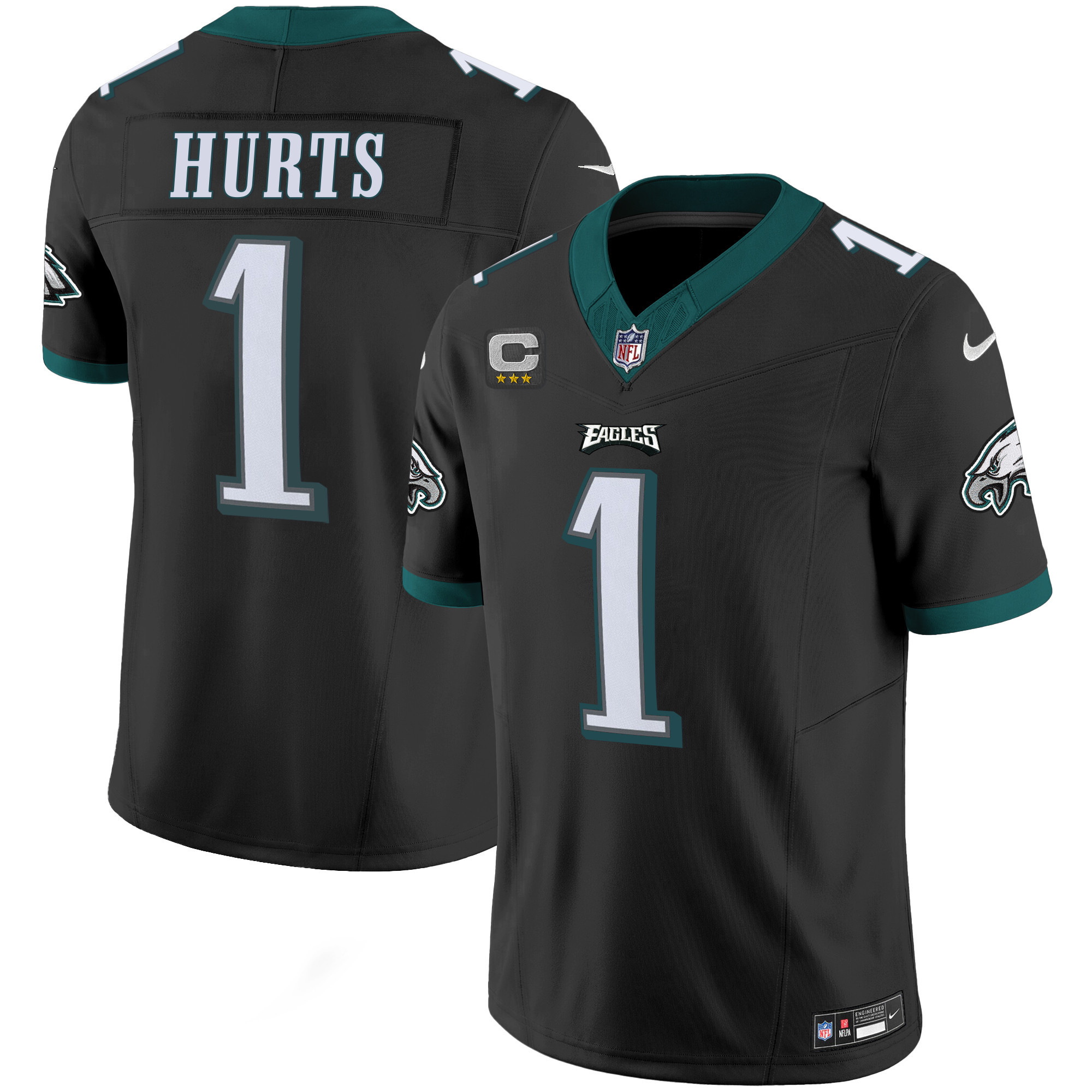 Jalen Hurts Men's Philadelphia Eagles Vapor Limited Black Jersey - All Stitched