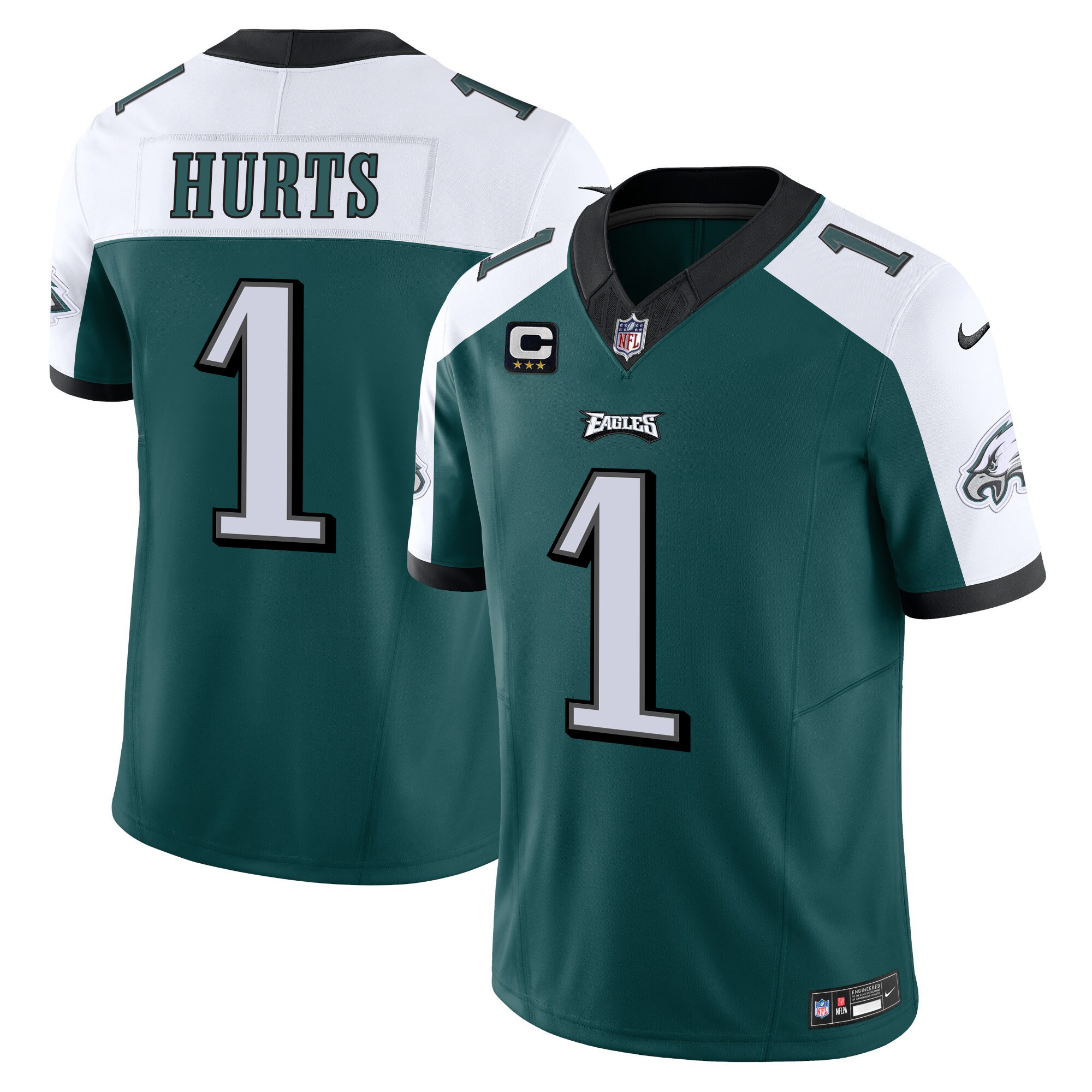 Jalen Hurts Men's Philadelphia Eagles Vapor Limited V2 Alternate Jersey - All Stitched