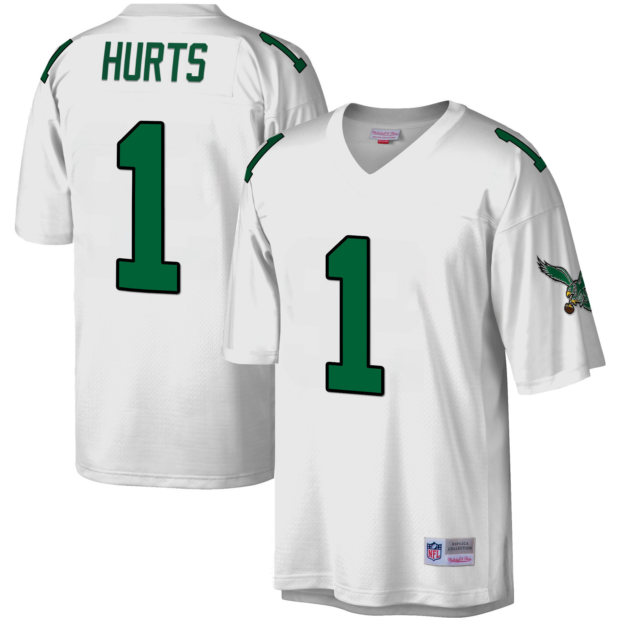 Jalen Hurts Philadelphia Eagles Big & Tall 1990 Legacy White Jersey - All Stitched