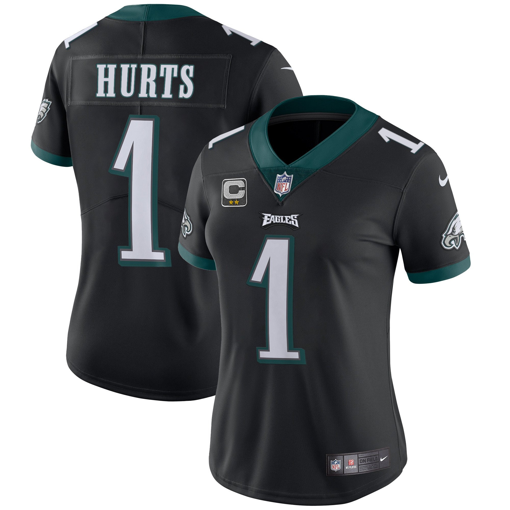 Jalen Hurts Philadelphia Eagles Vapor Black Jersey - All Stitched