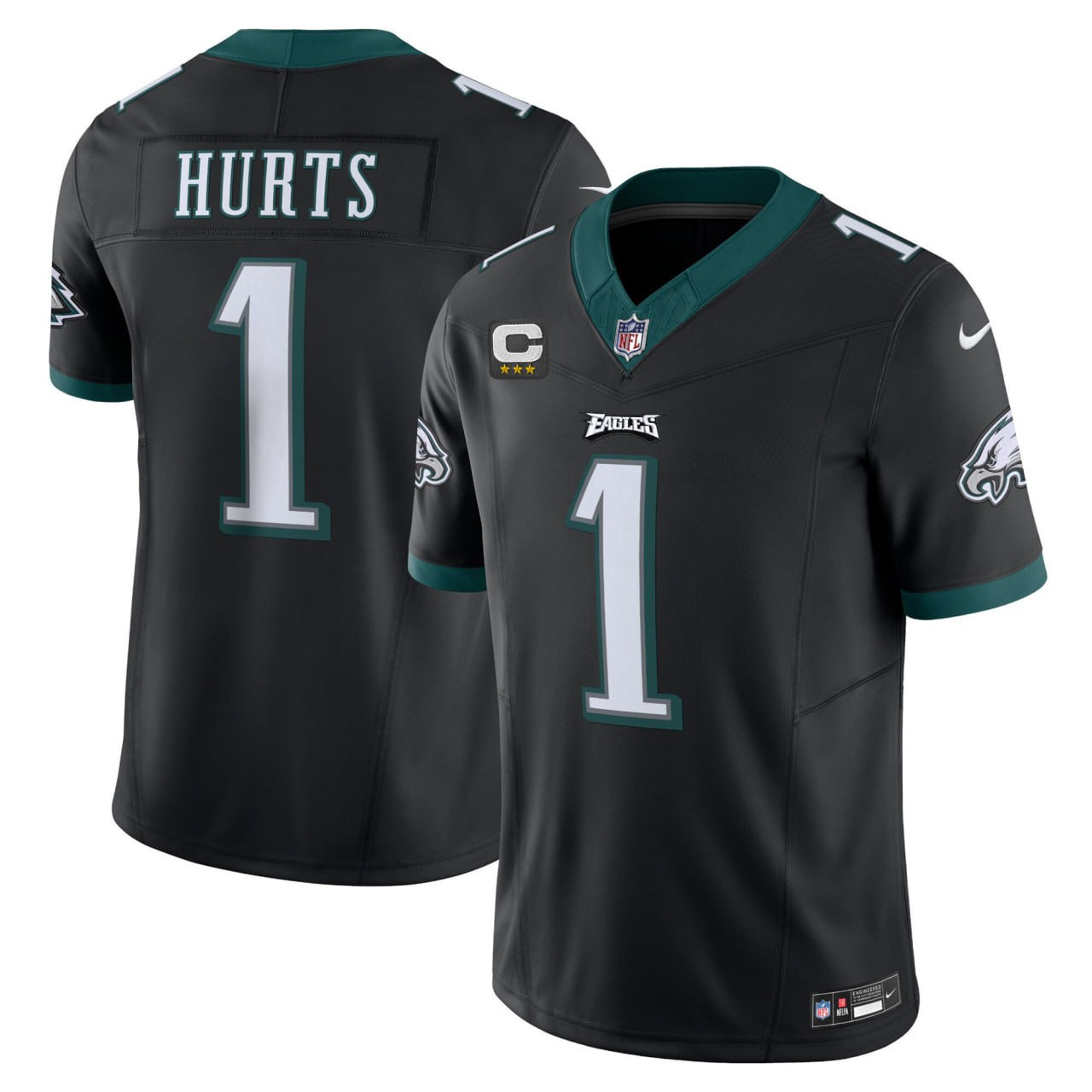 Jalen Hurts Philadelphia Eagles Vapor F.U.S.E. Limited Collection Black Jersey - All Stitched