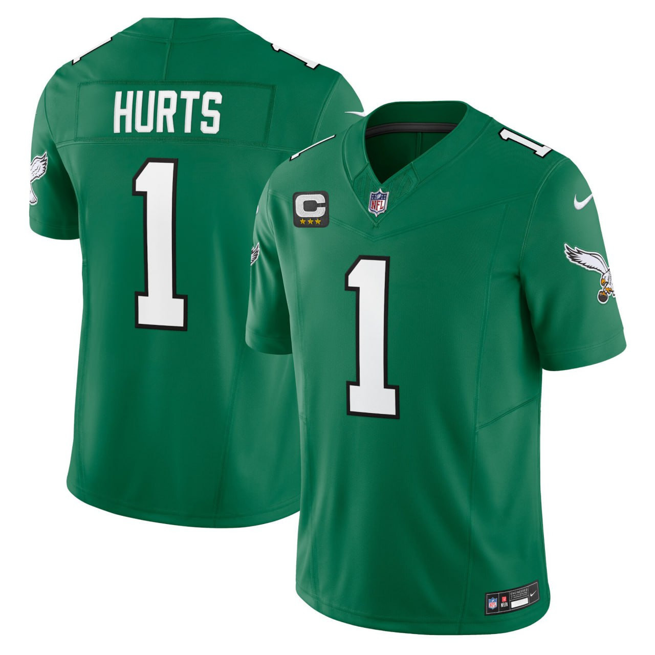 Jalen Hurts Philadelphia Eagles Vapor F.U.S.E. Limited Collection Kelly Green Jersey - All Stitched