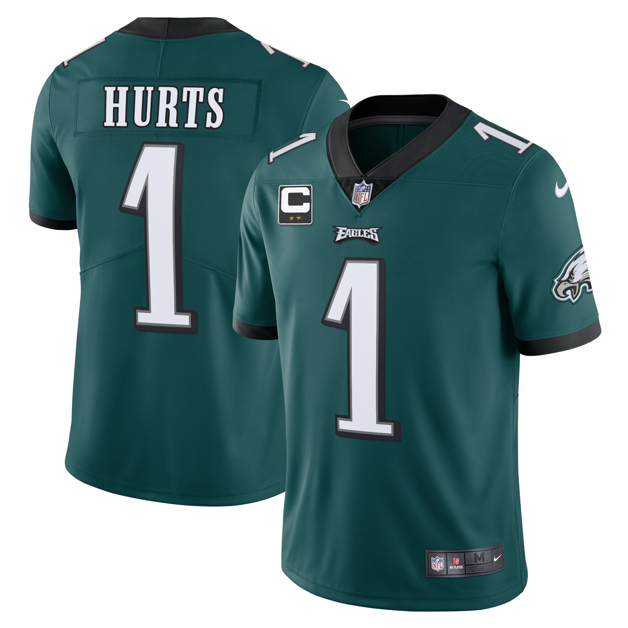 Jalen Hurts Philadelphia Eagles Vapor Midnight Green Jersey - All Stitched