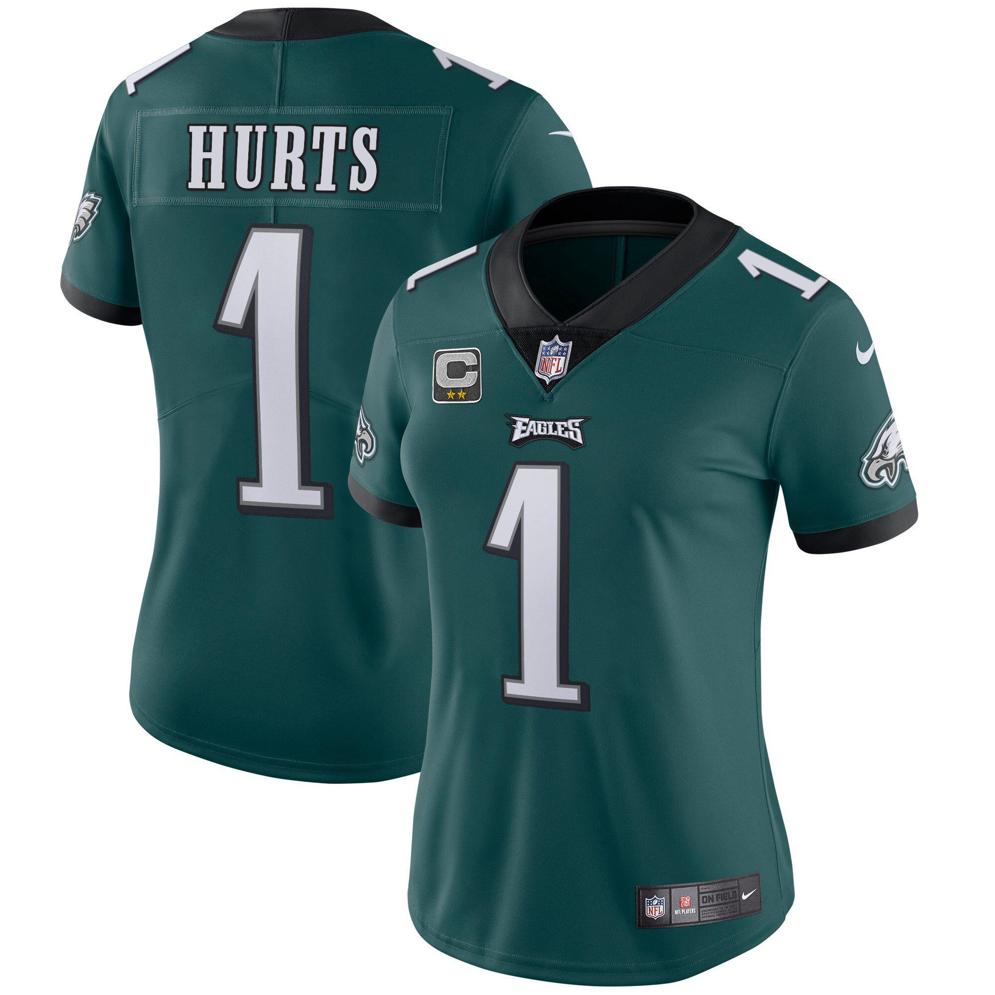 Jalen Hurts Philadelphia Eagles Vapor Midnight Green Jersey - All Stitched
