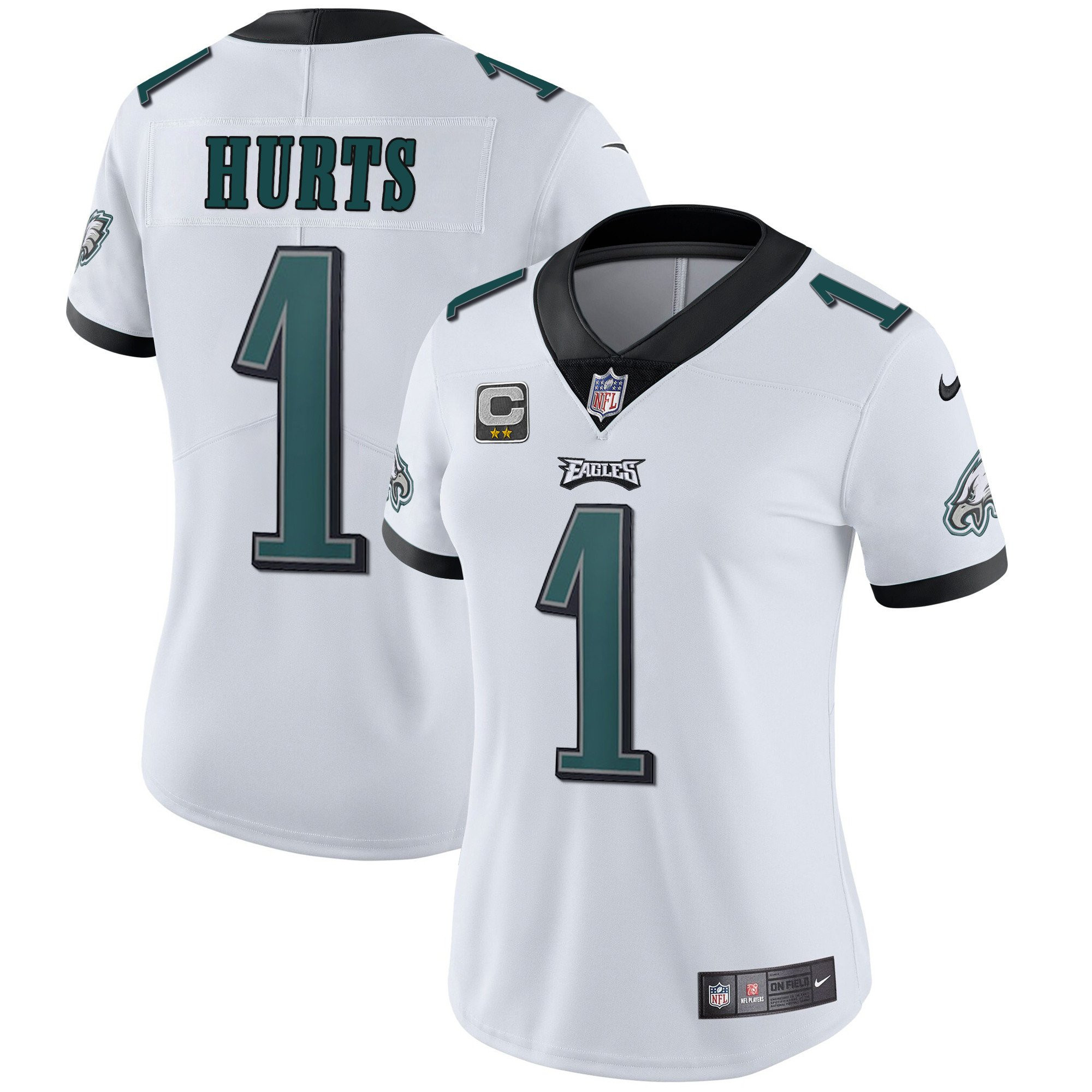 Jalen Hurts Philadelphia Eagles Vapor White Jersey - All Stitched