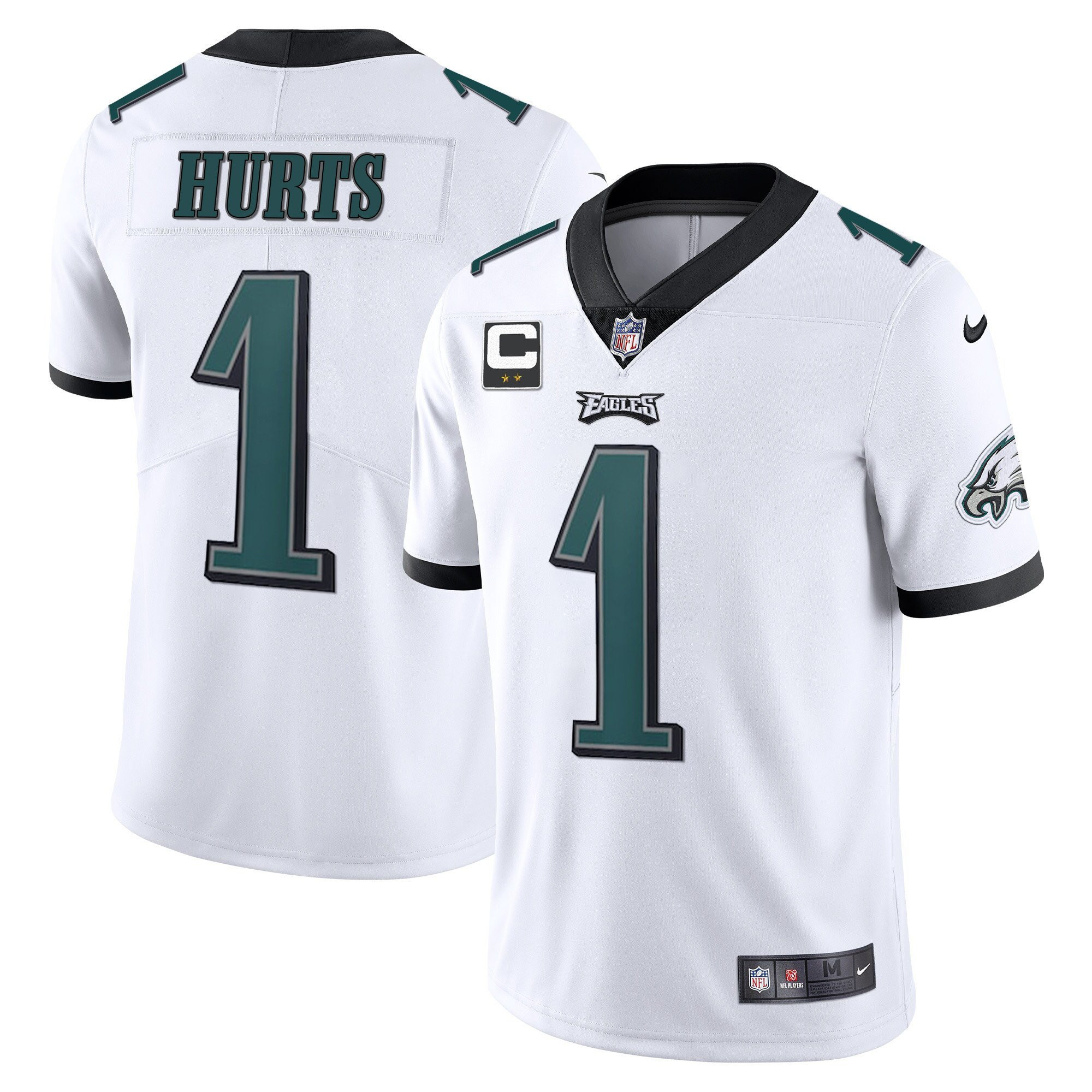Jalen Hurts Philadelphia Eagles Vapor White Jersey - All Stitched