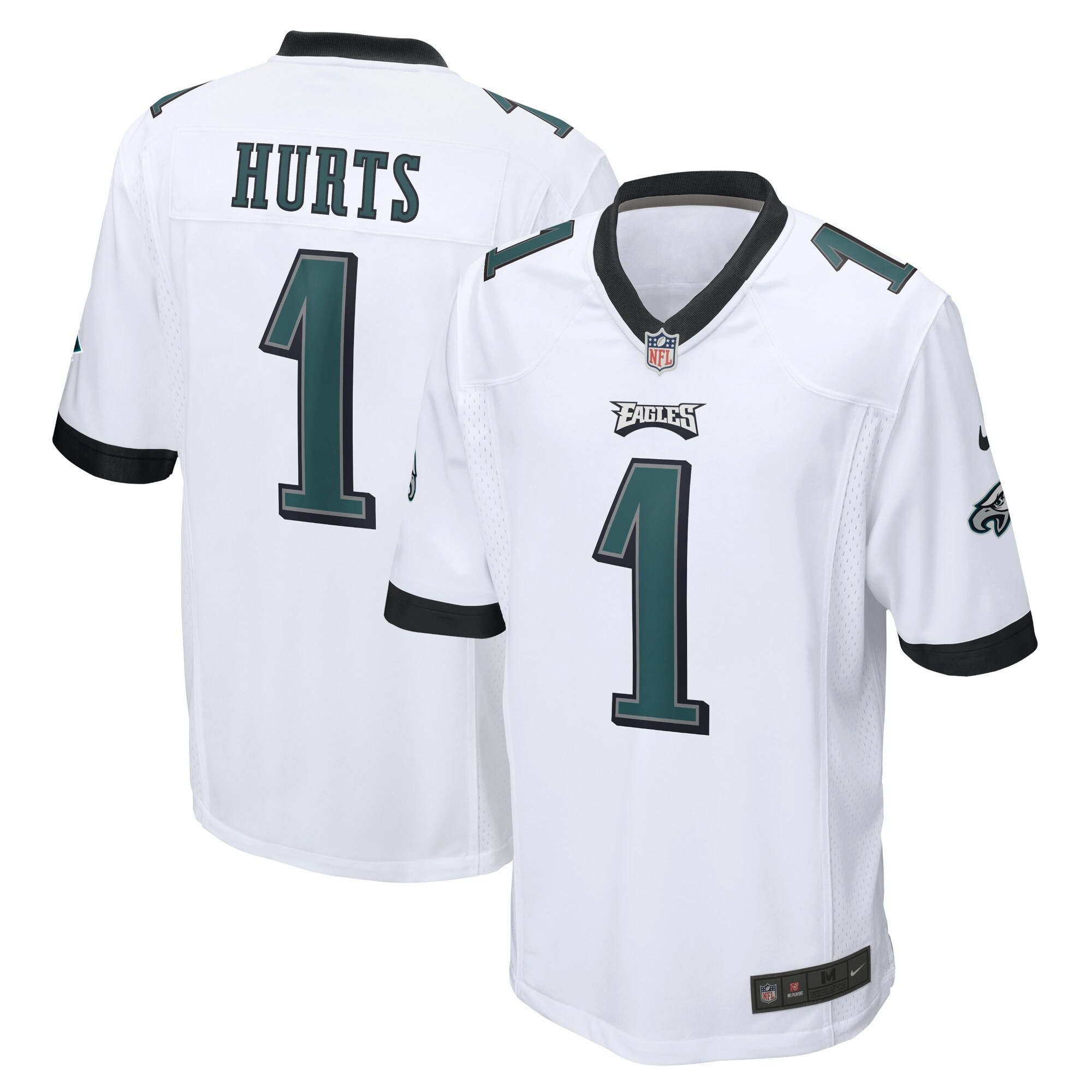 Jalen Hurts Philadelphia Eagles White Player Game Jersey - All Stitched