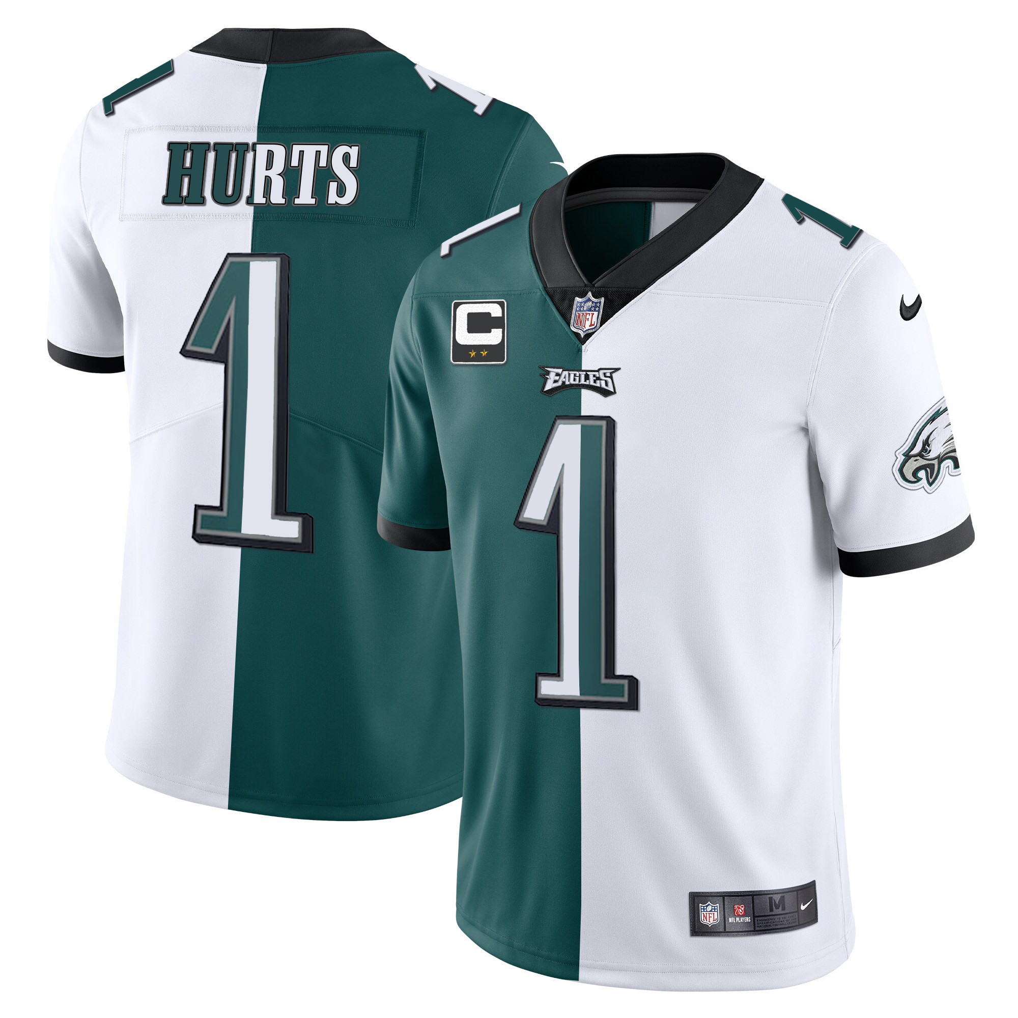 Jalen Hurts Youth's Philadelphia Eagles Gold & Split Vapor Jersey - All Stitched