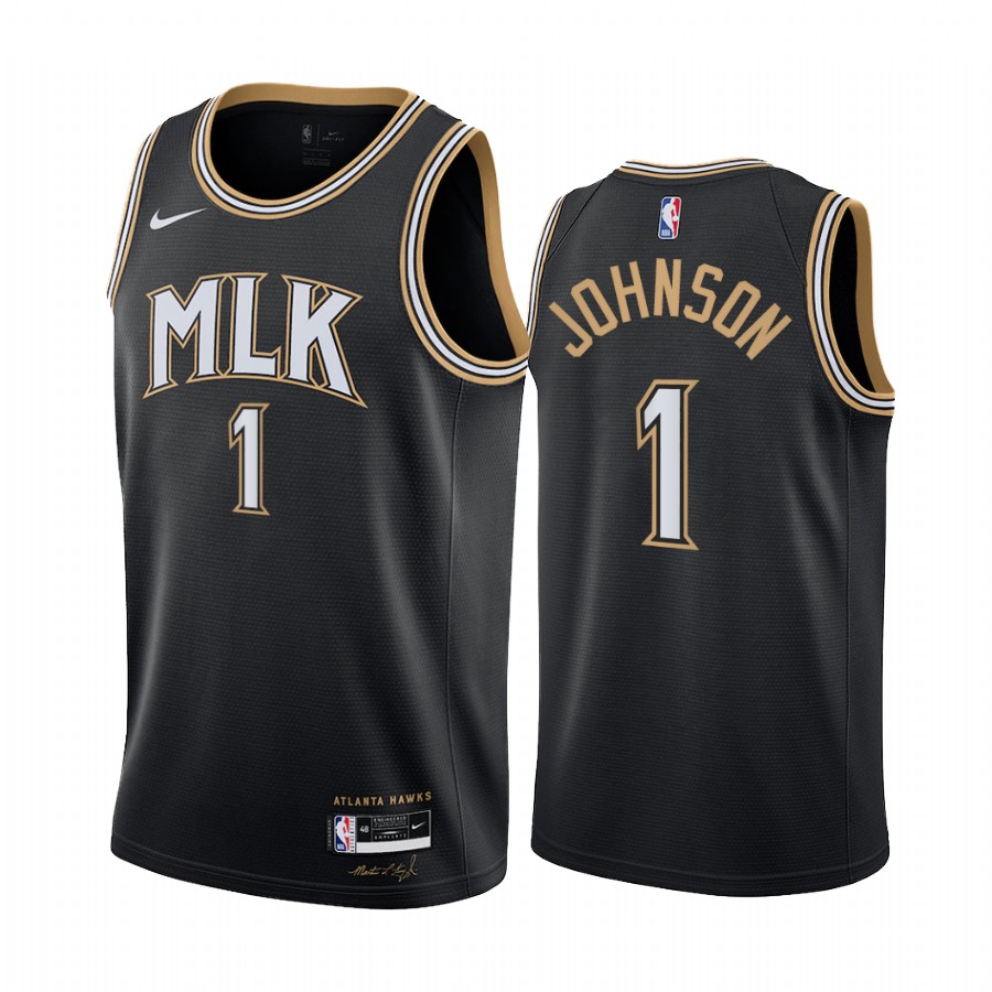 Jalen Johnson 2021 NBA Draft Atlanta Hawks City Edition Jersey Black