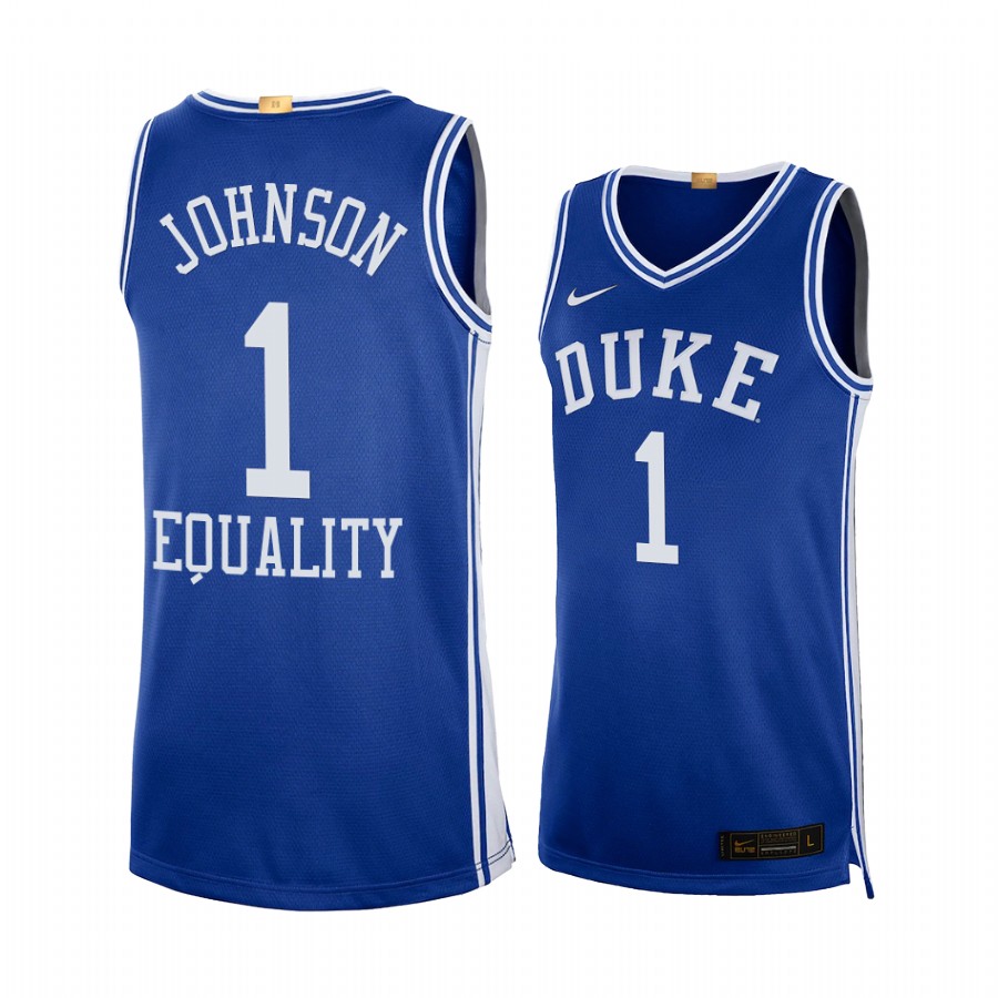 Jalen Johnson Duke Blue Devils Blue Equality Social Justice Limited 2020-21 Jersey