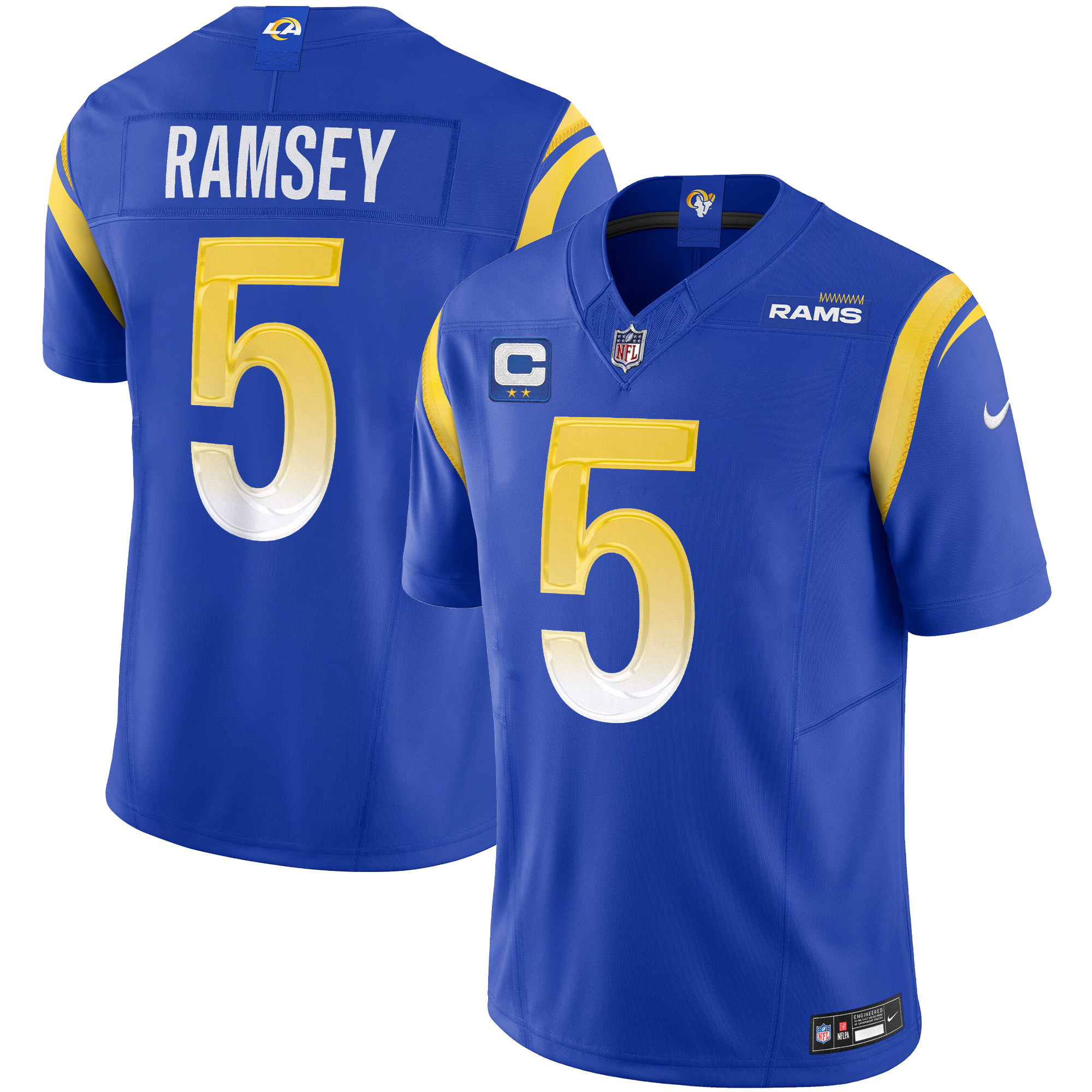Jalen Ramsey Men's Los Angeles Rams Vapor Limited Royal Jersey - All Stitched 