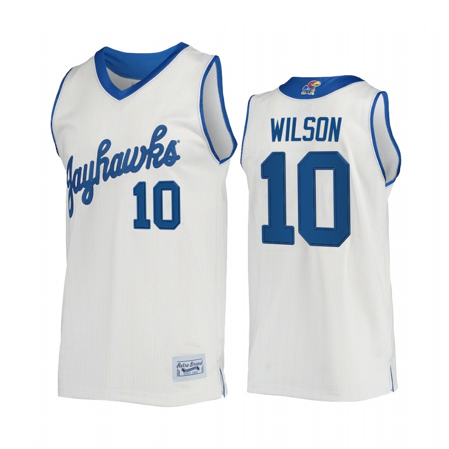 Jalen Wilson Jayhawks Cream Jersey Commemorative Classic College