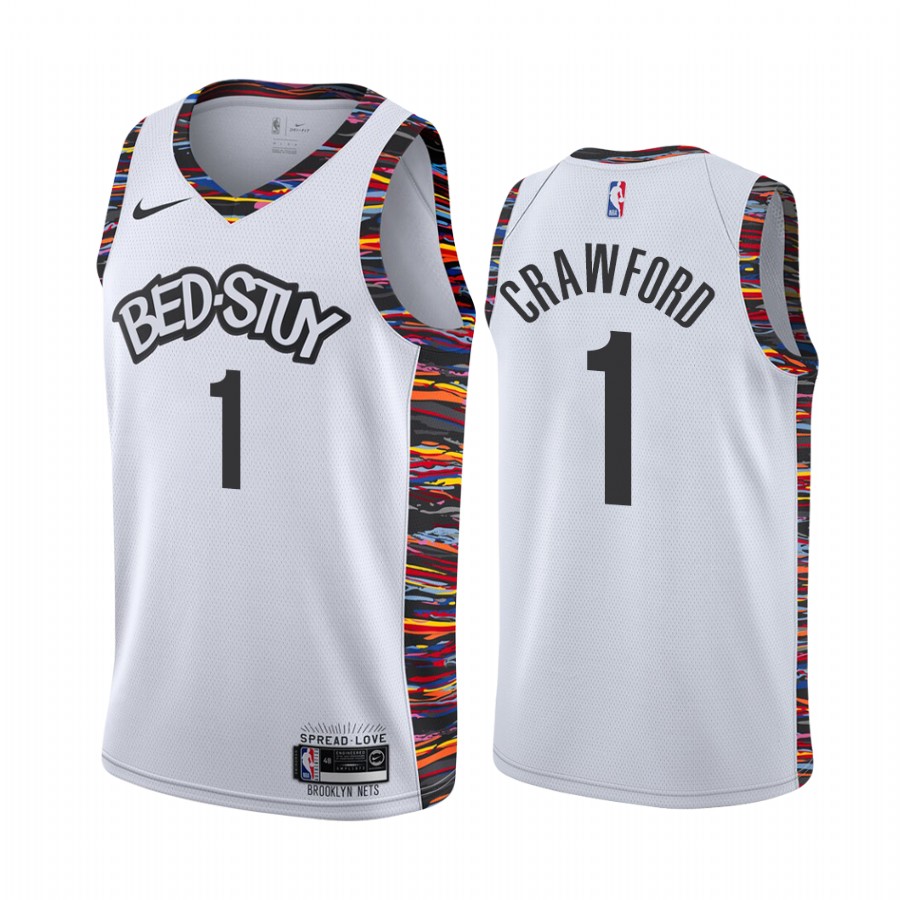 Jamal Crawford Brooklyn Nets White City 2020 Jersey