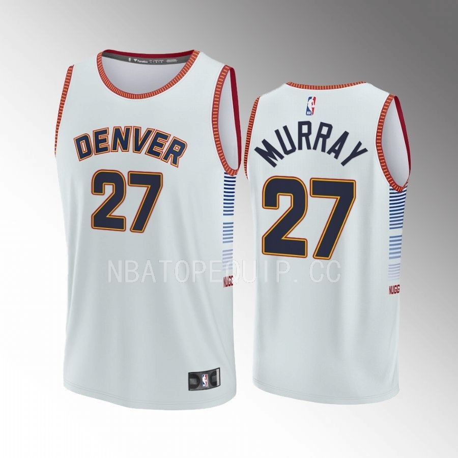Jamal Murray 27 Denver Nuggets Gray Jersey Fast Break Fastbreak 2022-23 City Edition