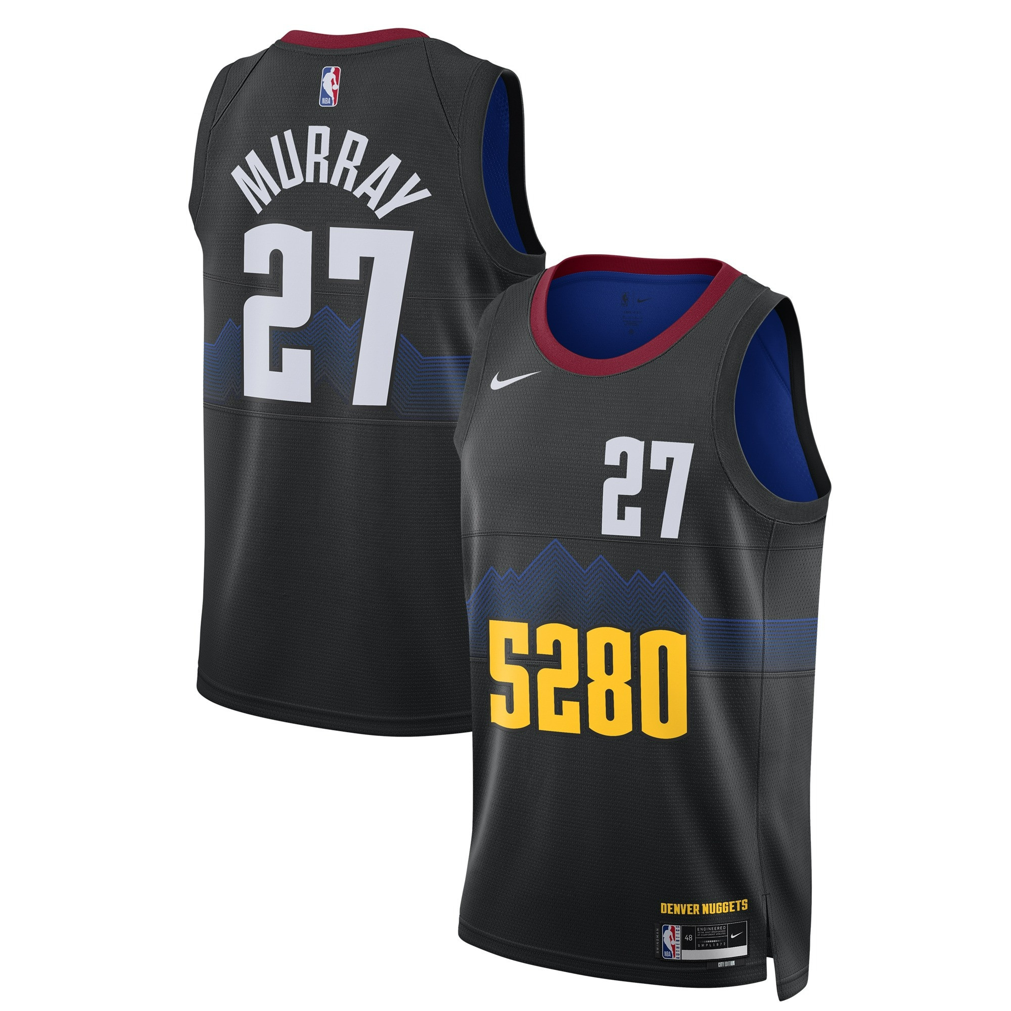 Jamal Murray Denver Nuggets 2023/24 Swingman City Edition Black Jersey - All Stitched
