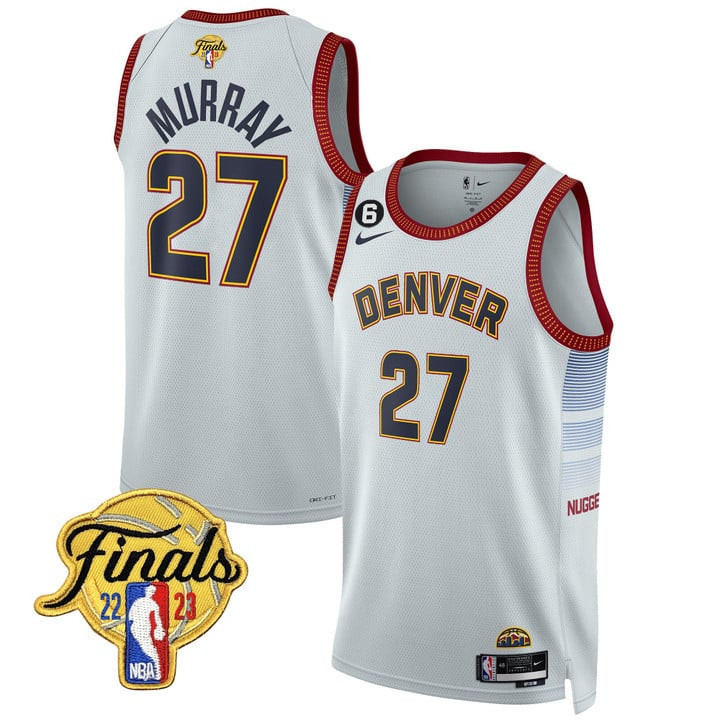 Jamal Murray Denver Nuggets NBA Finals Patch Collection City Edition Jersey - All Stitched